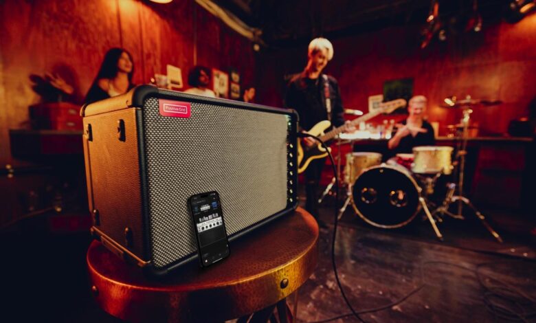 Positive Grid Spark Live is a 4-channel all-in-one PA and guitar amp