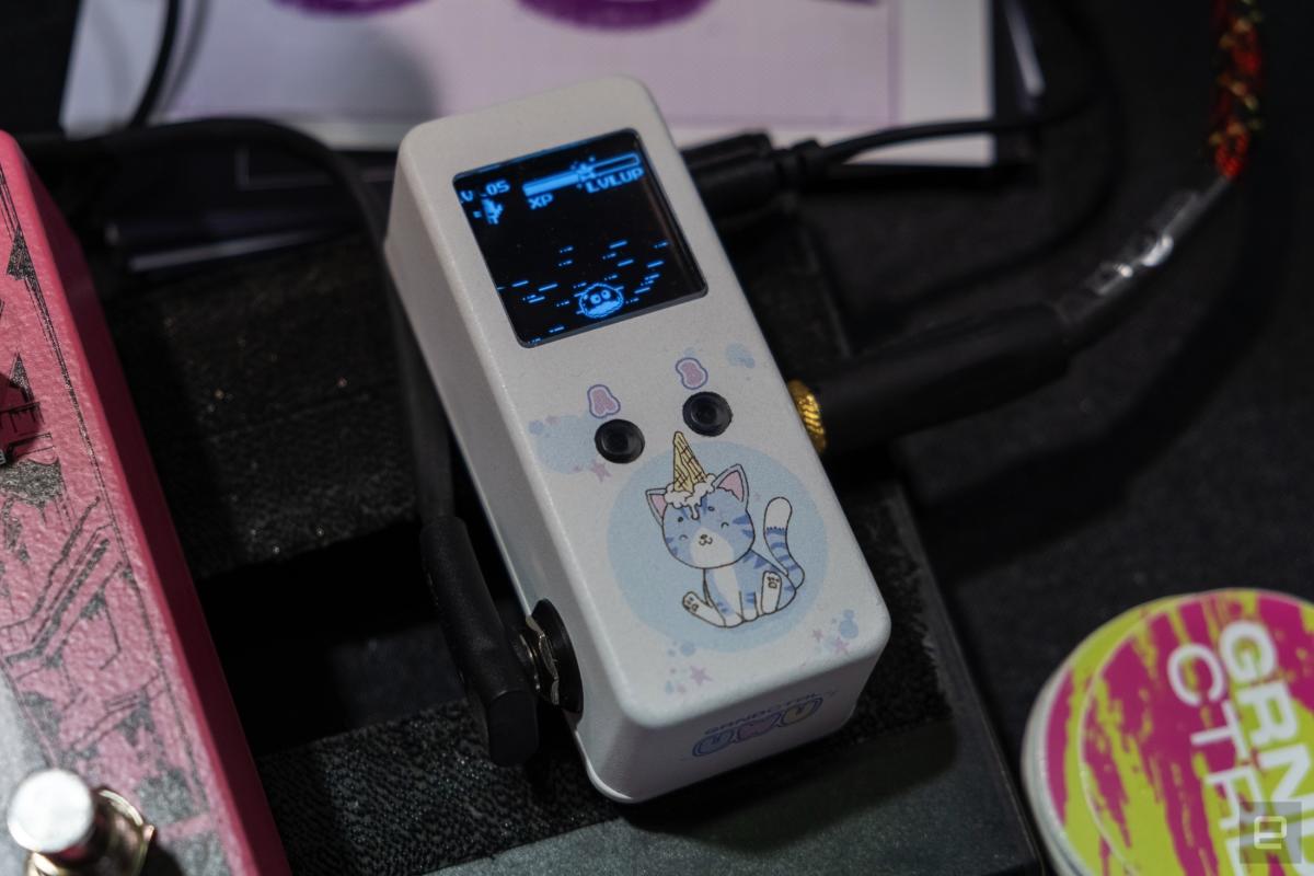 The UwU Virtual Pet Buffer is a Tamagotchi in a guitar pedal