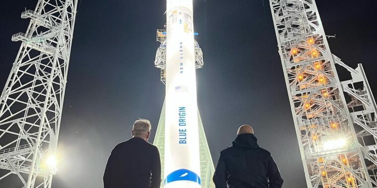 Jeff Bezos’ New Glenn rocket finally makes an appearance on the launch pad