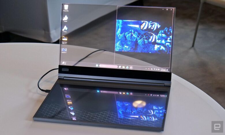 Lenovo’s Project Crystal is the world’s first laptop with a transparent microLED display