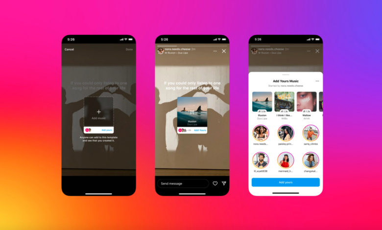 Instagram’s ‘Add Yours’ sticker now lets you share songs