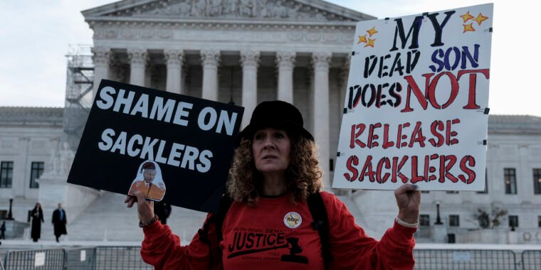 SCOTUS tears down Sacklers’ immunity, blowing up opioid settlement