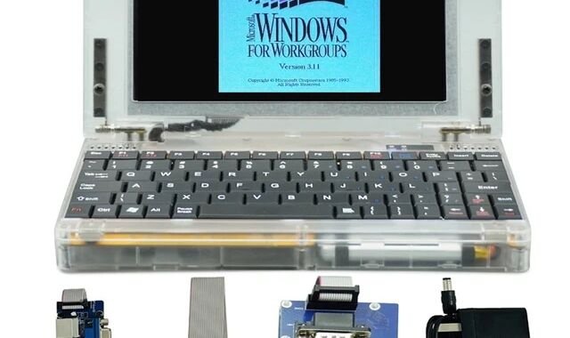 0-ish laptop with a 386 and 8MB of RAM is a modern take on Windows 3.1 era