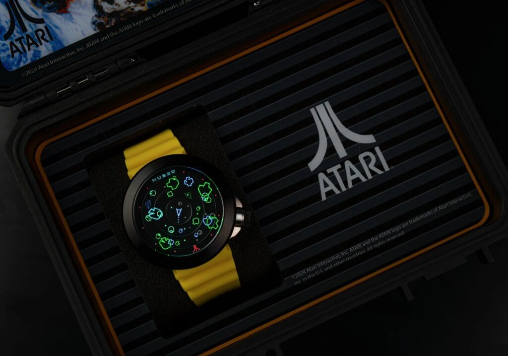 Good luck figuring out what time it is on this cool Asteroids watch