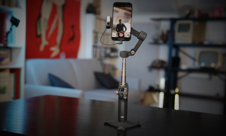 DJI's Osmo Mobile 7P gimbal can track you around on any Android or iOS camera app
