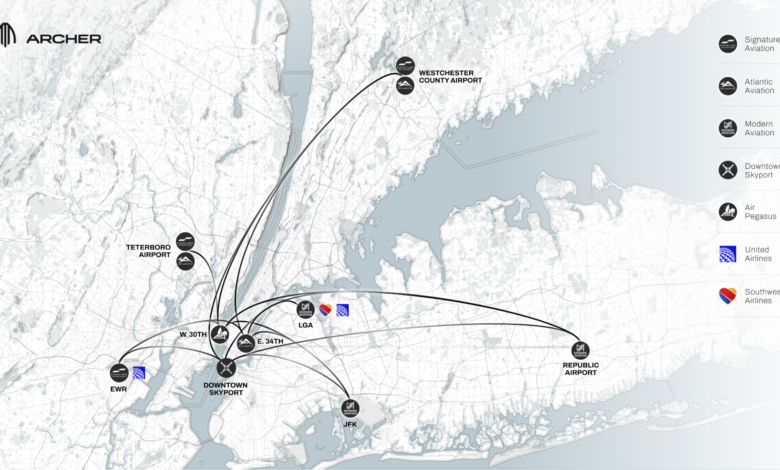Archer outlines its plan to use air taxis between New York's major airports Archer outlines its plan to use air taxis between New York's major airports