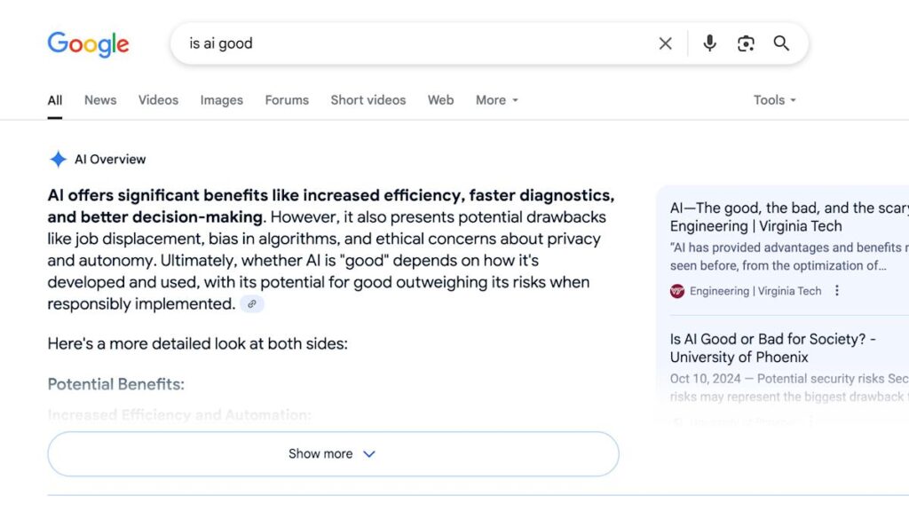 How to turn off Google’s AI Overviews in web searches