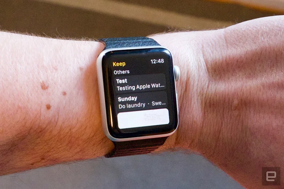 Google Keep no longer supports the Apple Watch